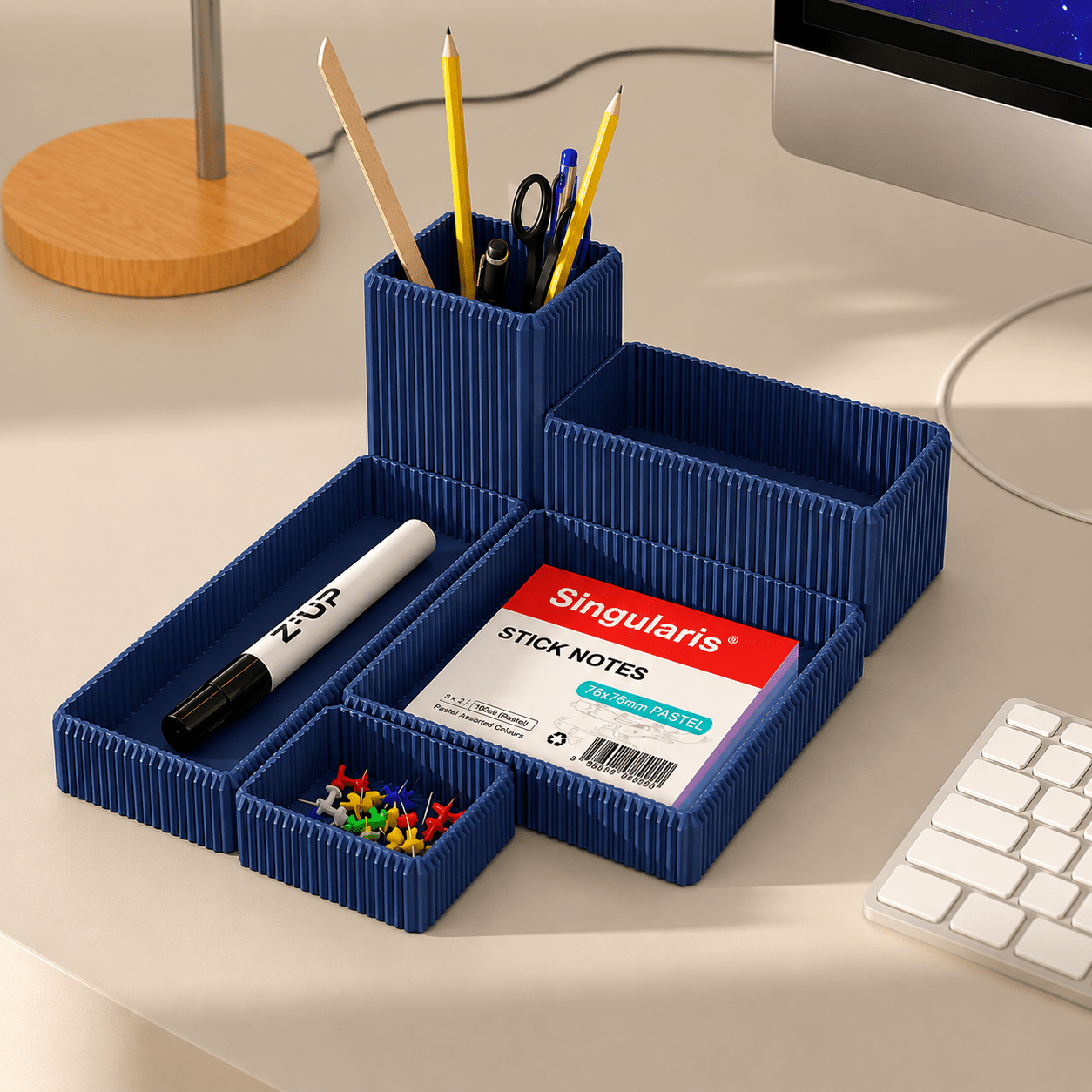 Modular Ribbed Desk Organiser Set - OzFDM