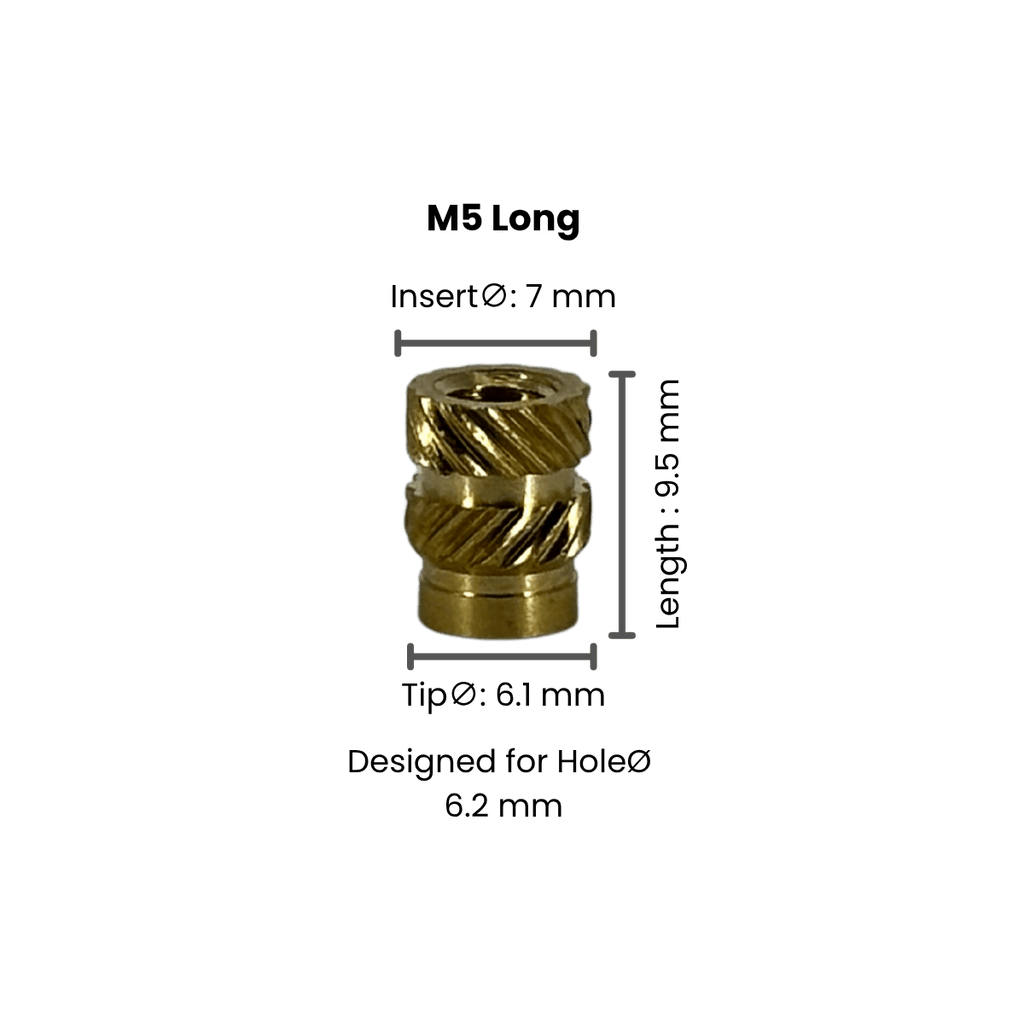 Threaded Inserts (Knurled Brass Threaded Heat Insert) - OzFDM