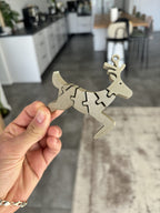 Rudoflex Flexi Reindeer Keychain, 3D Printed Xmas Ornament