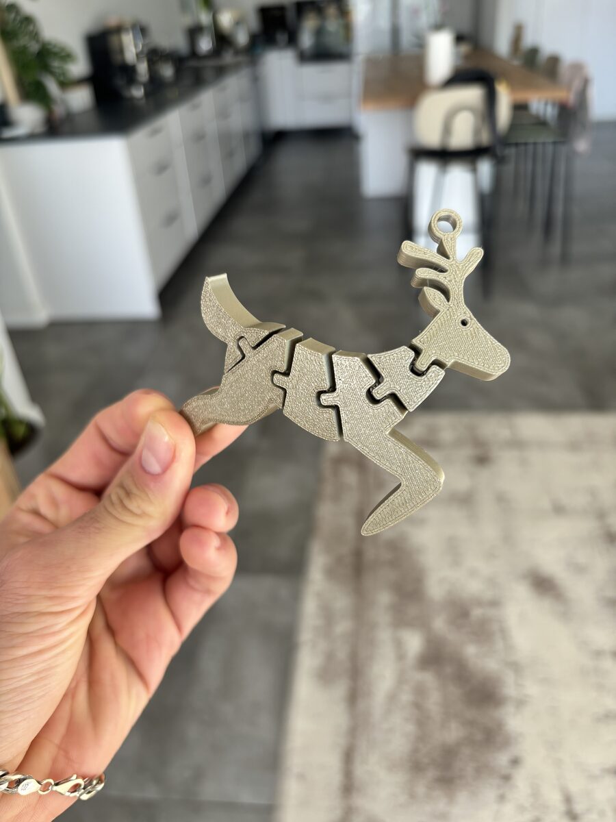 Rudoflex | Flexi Reindeer Keychain Christmas Ornament