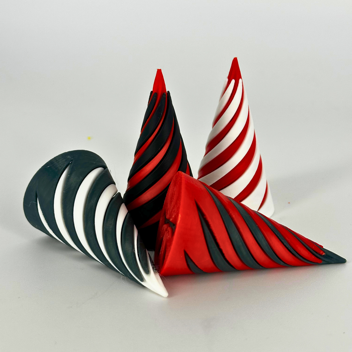 OzFDM ABS-HS in Red, Grey, White and Black. 3D printed by Global3D