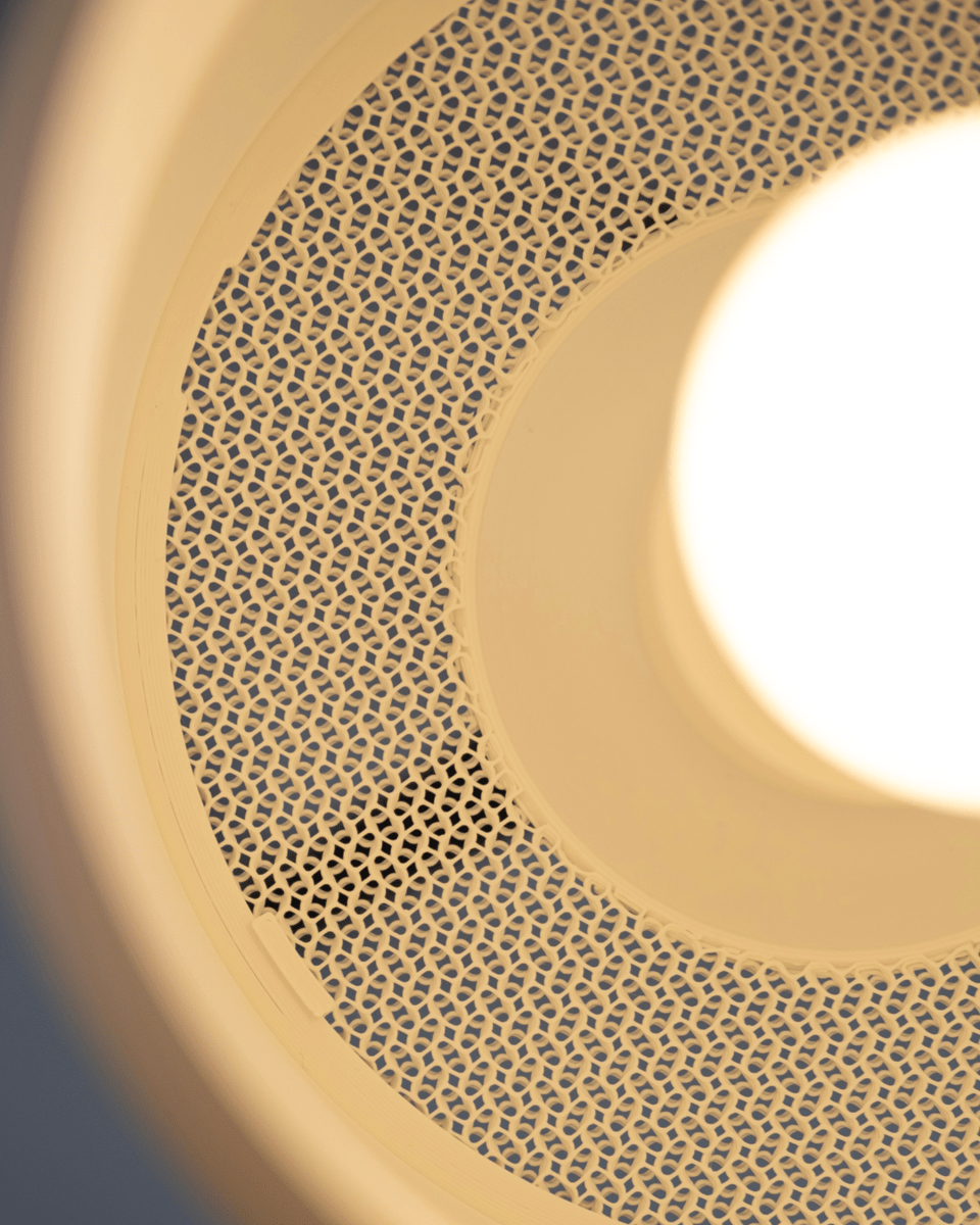 Two-Tier Gyroid Table Lamp, 3D Printed Warm Glow Shade
