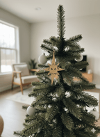 Flexi Christmas Star Ornament Keychain, 3D Printed Fidget Gift