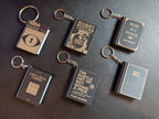 Pocket Tome Mini Book Keychain with NFC Tag Slot