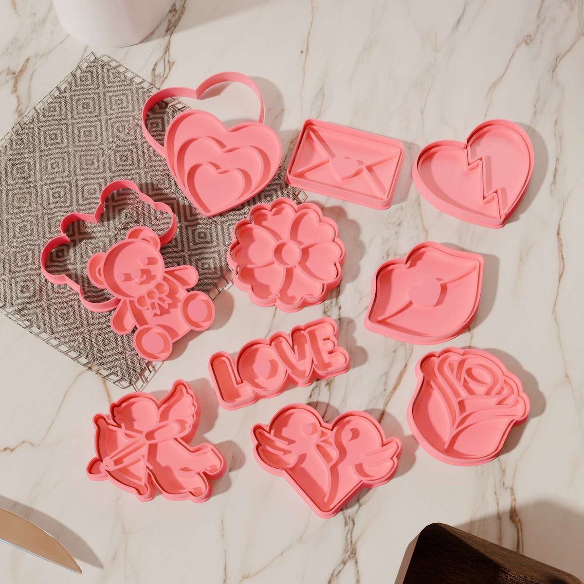 Valentine Cookie Cutter 10-Piece Set - OzFDM