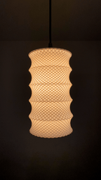 Leo Ripple Lattice Lampshade, 3D Printed Pendant or Table Lamp