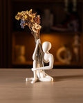 Kneeling Figure Vase Holder, 3D Printed Sculptural Bud Vase