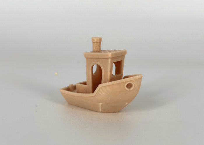 Benchy test boat printed in OzFDM ABS Basic, skin colour