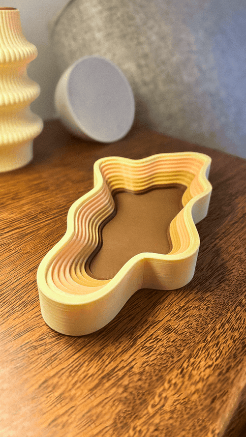 Amoeba Ripple Drop Tray, 3D Printed Gradient Catchall Dish