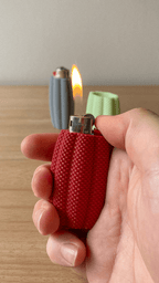 Ara Ripple Mesh Bic Lighter Case, 3D Printed TPU Sleeve