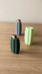 Ara Ripple Mesh Bic Lighter Case, 3D Printed TPU Sleeve