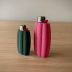 Ara Ripple Mesh Bic Lighter Case, 3D Printed TPU Sleeve