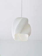 Aryz Divide Pendant Light Shade, 3D Printed Fluted Lamp