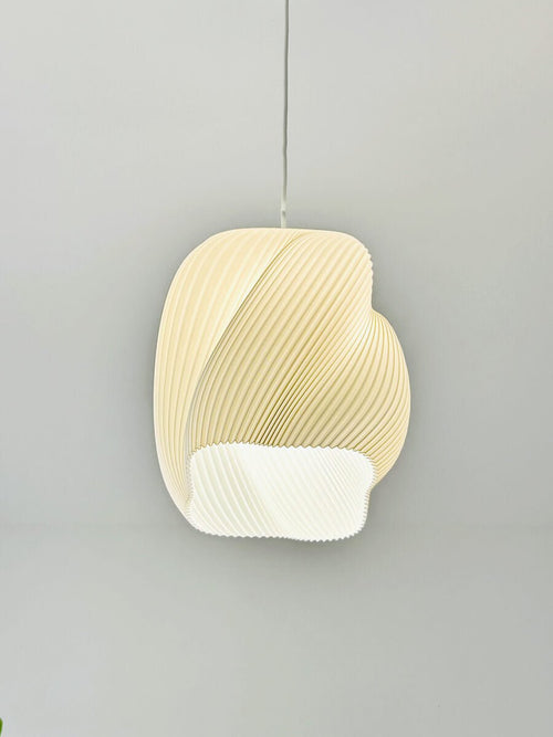 Aryz Divide Pendant Light Shade, 3D Printed Fluted Lamp