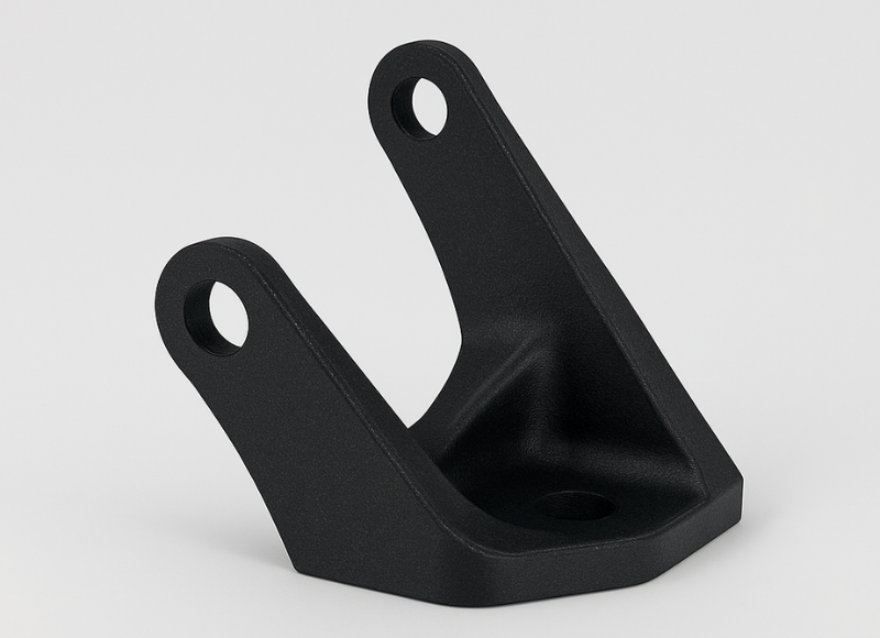 Automotive bracket, OzFDM ASA-CF Black. 3D printed by Global3D