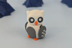 Articulated Snow Owl Keychain, 3D Printed Fidget Figure
