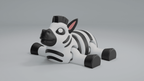Articulated Zebra Keychain Figure, 3D Printed Fidget Toy