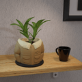 Aviator Jacket Planter Pot, 3D Printed Bomber Jacket Plant Pot