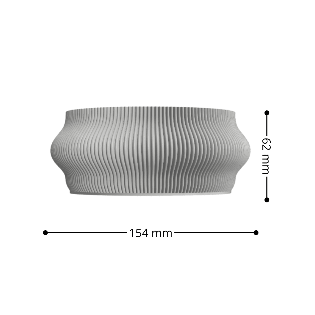 Wavy Ribbed Stacking Bowl, 3D Printed Catchall Dish