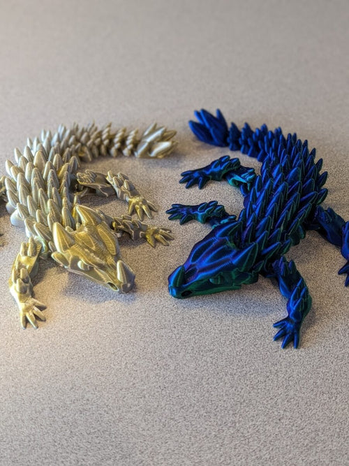 Articulated Baby Dragon Figure, 3D Printed Flexi Toy