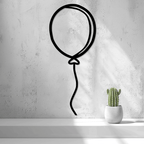 Single Line Balloon Wall Art, 3D Printed Minimalist Decor