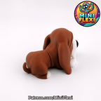 Flexi Basset Hound, 3D Printed Poseable Dog Figure