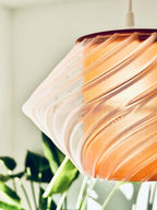 Carla Spiral Pendant Light Shade, 3D Printed Diamond Lamp