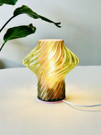 Carla Spiral-Twist Table Lamp, 3D Printed Translucent Shade