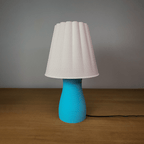 Carmen Table Lamp, 3D Printed Textured Base and Scalloped Shade