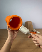 Carmen Table Lamp, 3D Printed Textured Base and Scalloped Shade