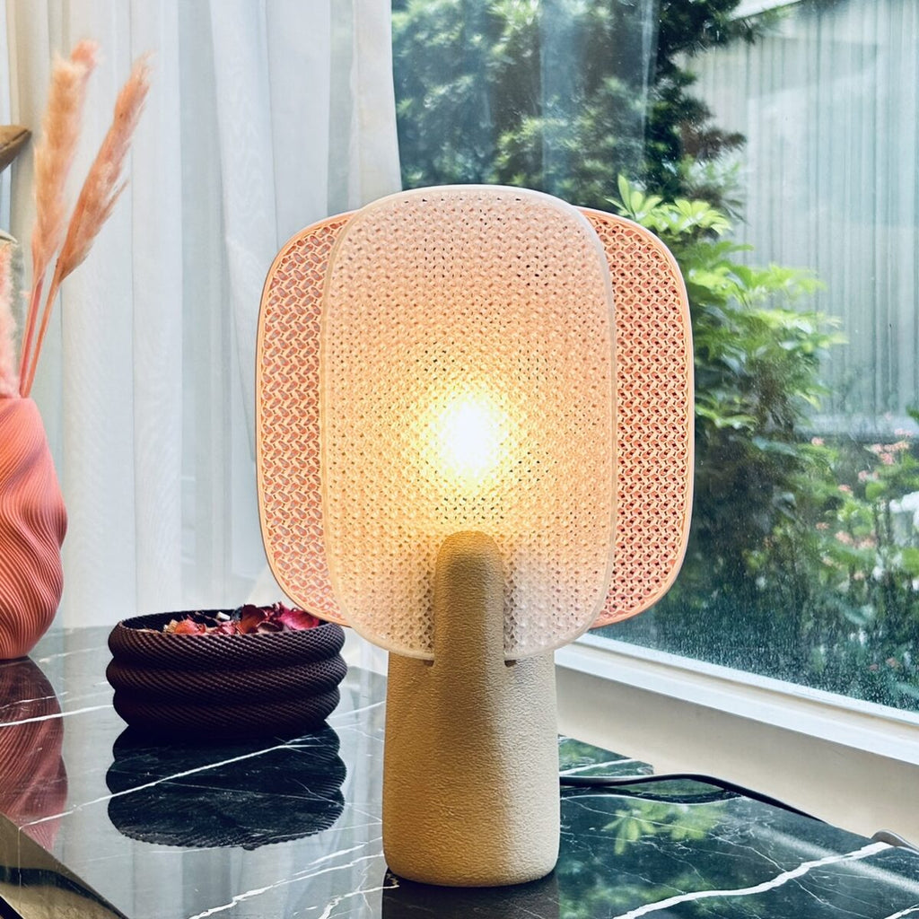 Cerca Modular Table Lamp, 3D Printed Woven Mesh Screen Shade