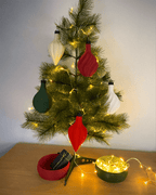 Polar Arches Christmas Ornament, 3D Printed Ribbed Bauble