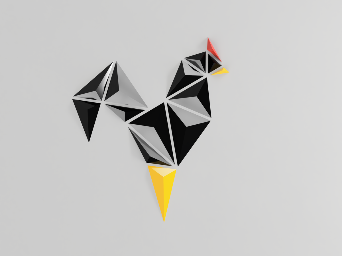 Minimalist Rooster Wall Art
