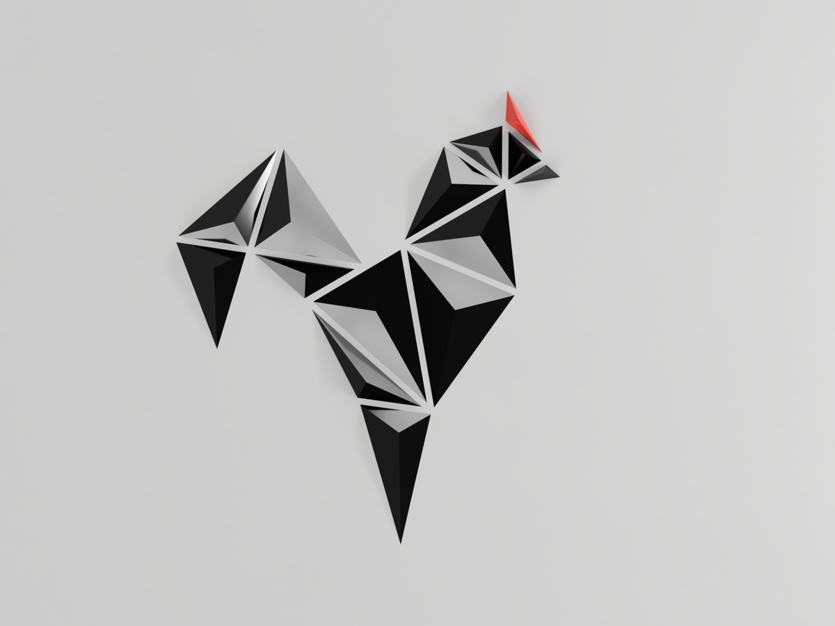 Minimalist Rooster Wall Art