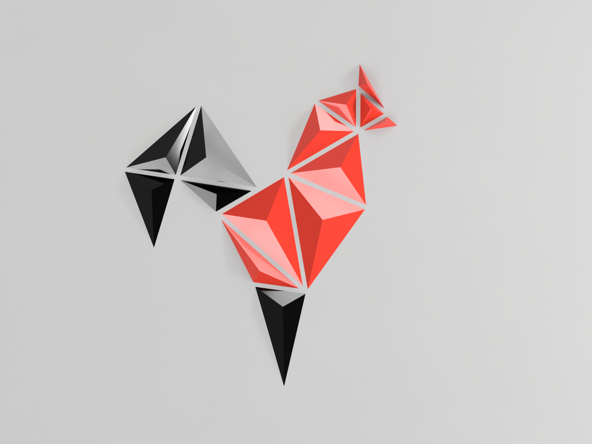 Minimalist Rooster Wall Art