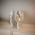 Moai Head Bookends, 3D Printed Easter Island Statue Book Ends