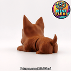 Flexi Cairn Terrier Dog Figure, Articulated 3D Printed Toy
