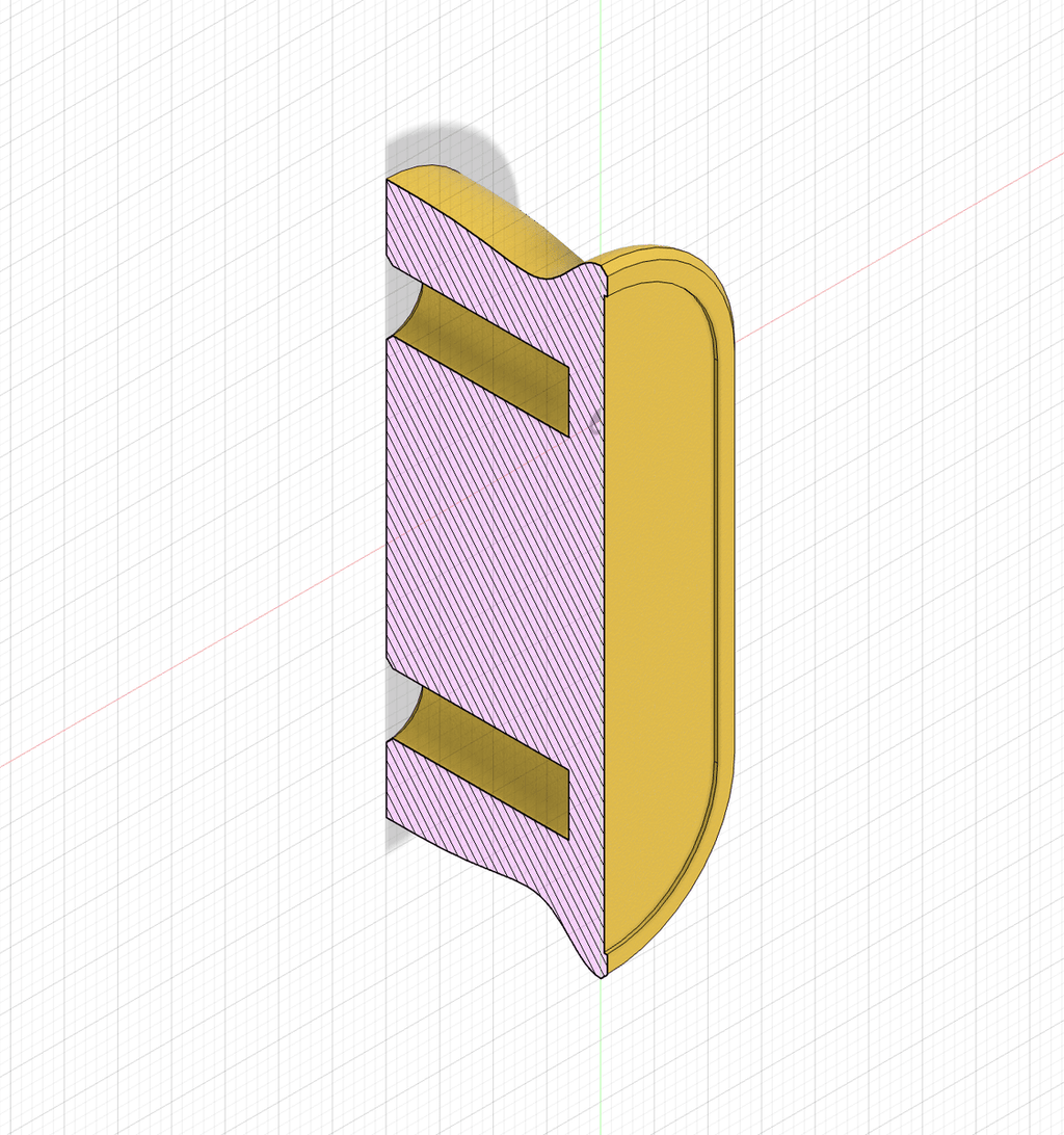 Ringed Capsule Cabinet Knob, 3D Printed Drawer Pull