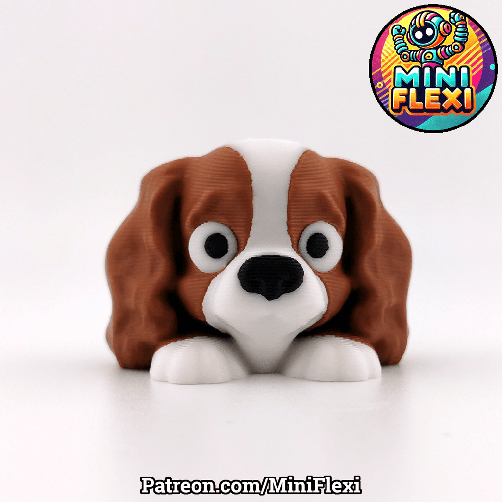 Flexi Cavalier King Charles Spaniel, 3D Printed Dog Figure