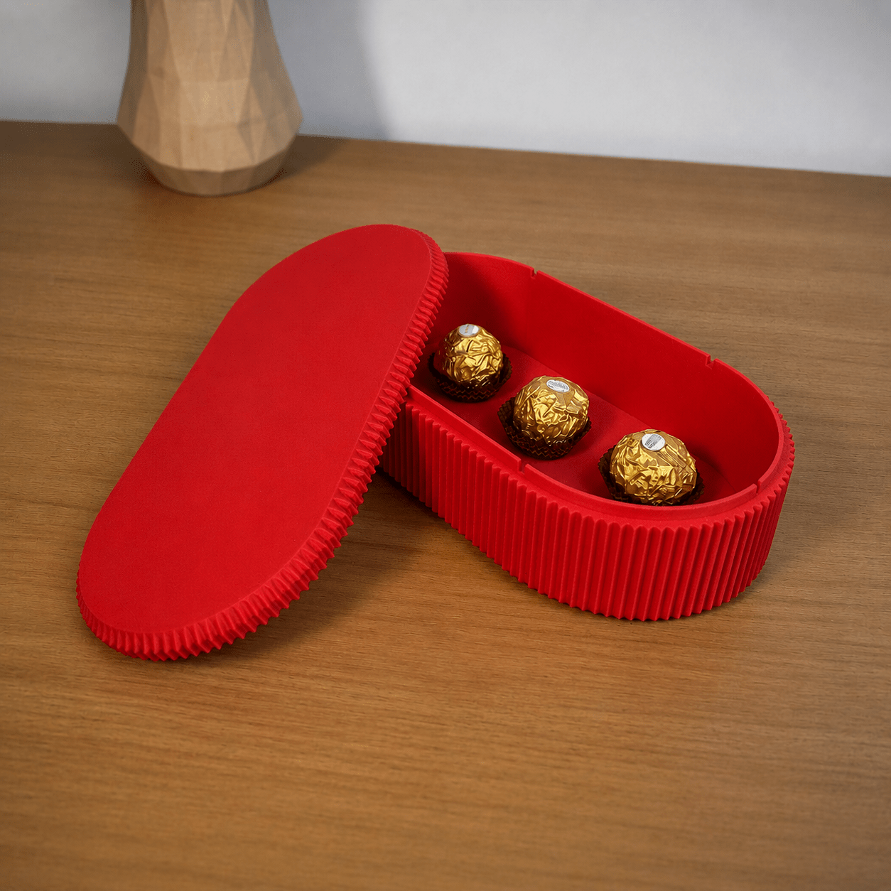 Ribbed Oval Gift Box with Lid - OzFDM
