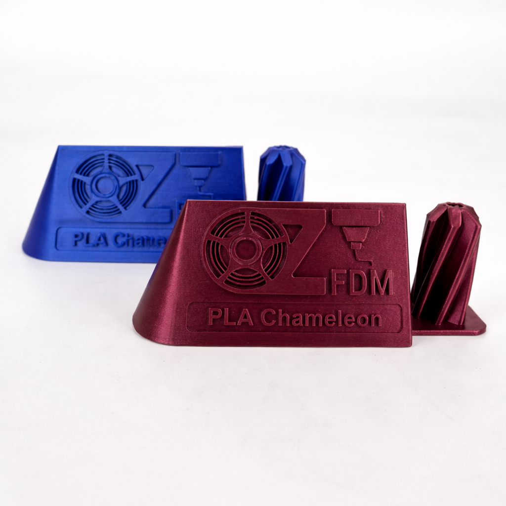Noctiluca Blue and Abyssal Red, OzFDM filament. Printed by Global3D