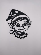 Christmas Elf Wall Art, 3D Printed Window Decor Panel