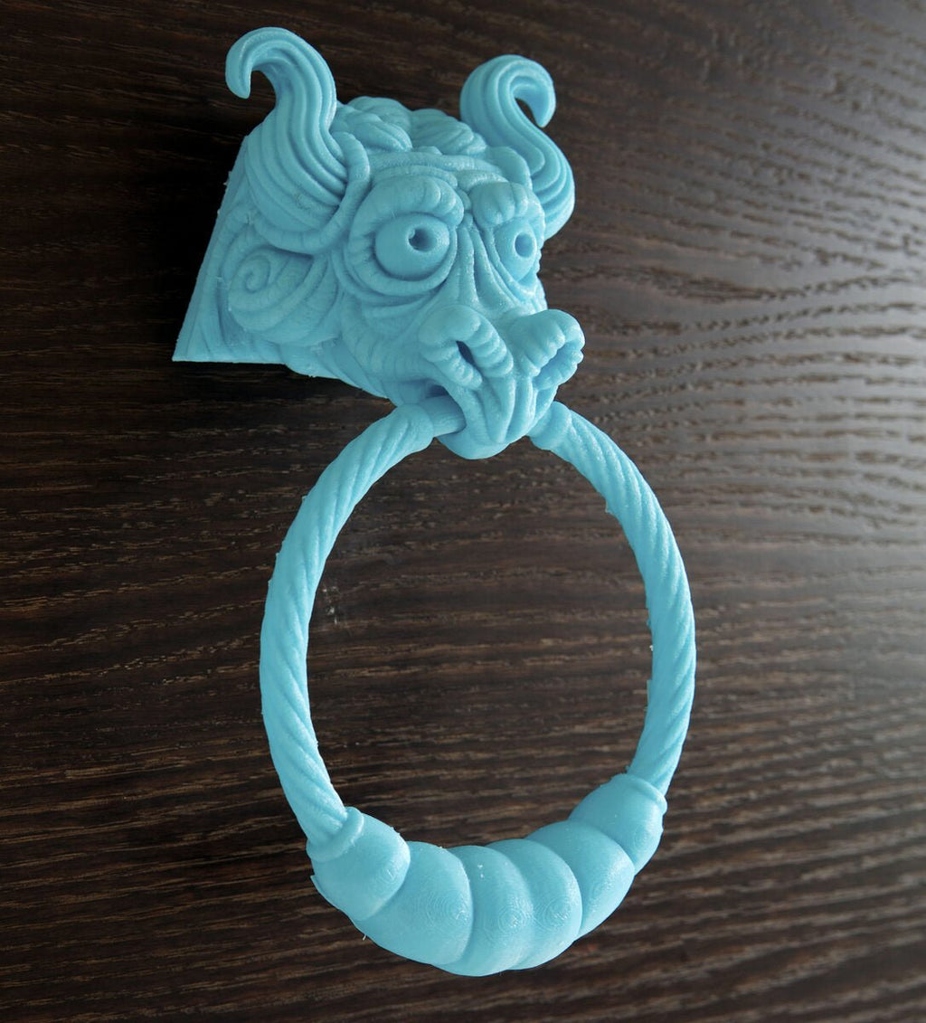 Dragon Guardian Door Knocker, 3D Printed ASA Home Accent