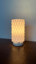 Wavy Lattice Table Lamp, 3D Printed Honeycomb Night Light