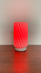 Wavy Lattice Table Lamp, 3D Printed Honeycomb Night Light