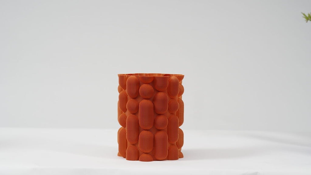 Lava Bubble Vase, Textured 3D Printed PETG Vase