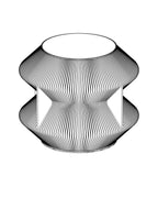 Uoola Sculptural Wave Vase, Ribbed 3D Printed Home Decor