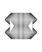 Uoola Sculptural Wave Vase, Ribbed 3D Printed Home Decor
