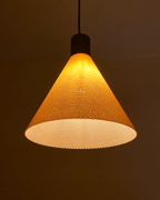Ripple Textured Cone Pendant Lamp Shade, 3D Printed Light Cover