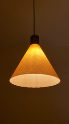 Ripple Textured Cone Pendant Lamp Shade, 3D Printed Light Cover
